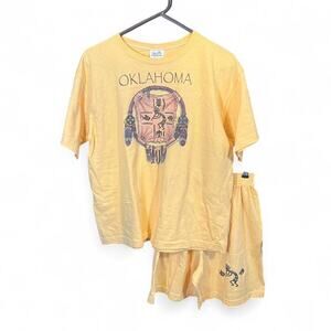 Vintage 1995 native oklahoma shirt and short set